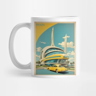 Museu do Amanhã Brazil Vintage Tourism Travel Poster Mug